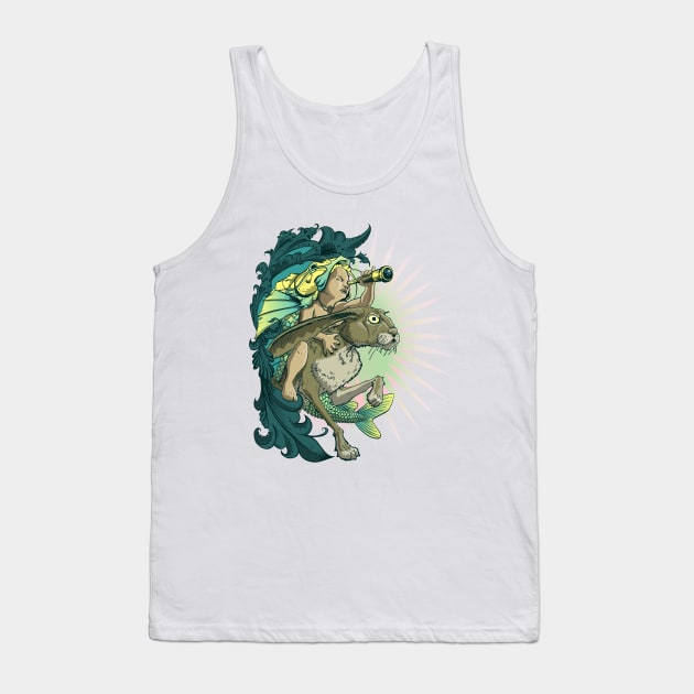 Boy on Hare Tank Top by grosvenordesign